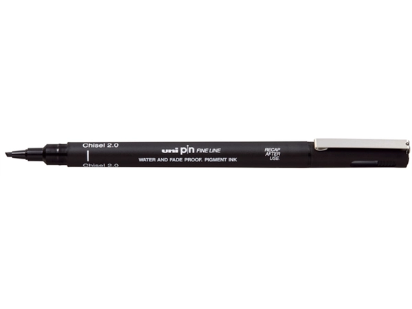 Een Fineliner Uni-Ball Pin biseau 2mm noir koop je bij QuickOffice BV