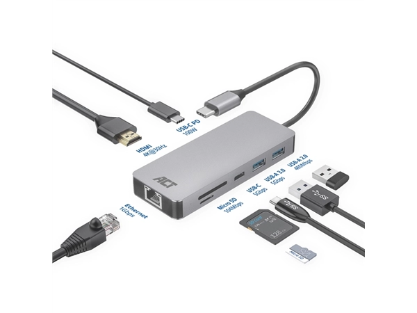 Een Dockingstation ACT USB-C 7-in-1 koop je bij NiceSupplies.nl