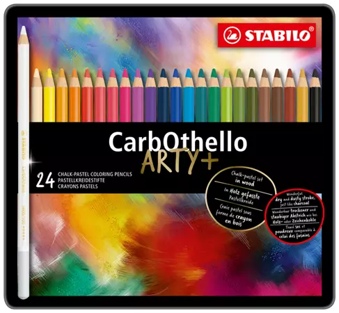 Een Kleurpotloden STABILO CarbOthello kalkpastel assorti blik à 24 stuks koop je bij KantoorProfi België BV