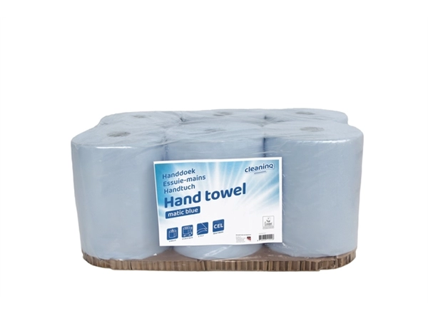 Een Handdoekrol Cleaninq Matic 2-laags 21cmx150m blauw koop je bij NiceSupplies.nl