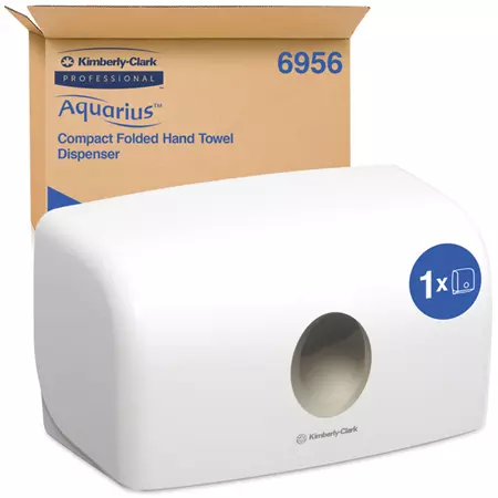 Een Handdoekdispenser Aquarius voor i-vouw mini wit 6956 koop je bij Kantoorvakhandel van der Heijde