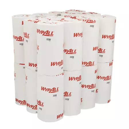 Een Poetsrol WypAll L10 1-laags 24cmx76m 165vel wit 7236 koop je bij NiceSupplies.nl