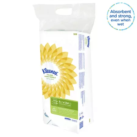 Een Handdoek Kleenex Ultra i-vouw 2-laags 21,5x31,5cm 5x124stuks 7979 koop je bij NiceSupplies.nl