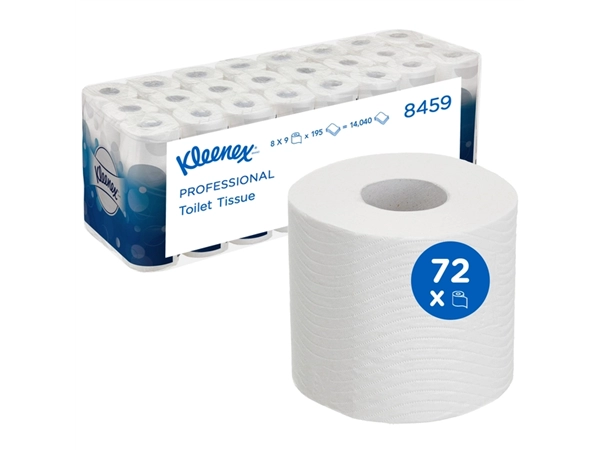 Toiletpapier Kleenex 3-laags 195vel wit 8459