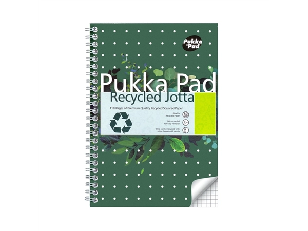 Notitieboek Pukka Pad Jotta A5 ruit 5x5mm 110 pagina's 80gr groen