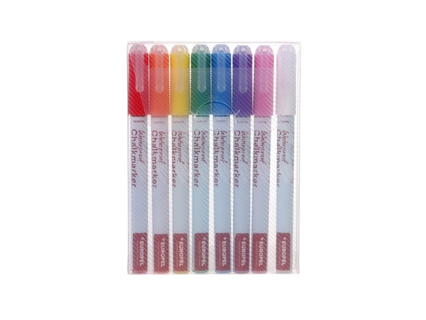 Een Krijtstift Europel watervast 1-3mm assorti etui 8 stuks koop je bij MV Kantoortechniek B.V.