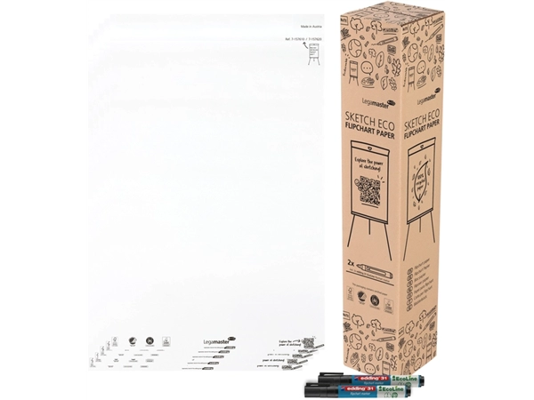 Een Flipoverpapier Legamaster SKETCH ECO blanco 5x 20 vellen koop je bij The Cartridge Company