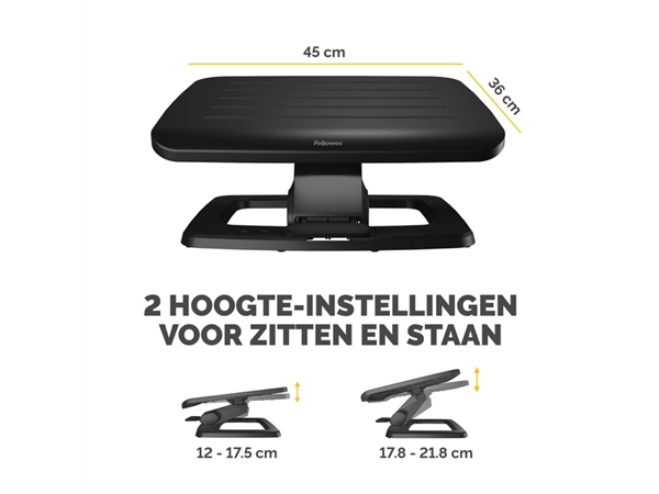 Een Voetensteun Fellowes Hana LT zwart koop je bij NiceSupplies.nl