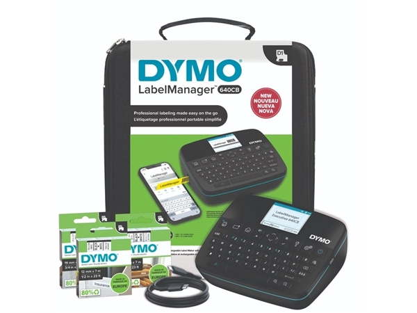 Een Labelprinter Dymo LabelManager Executive 640CB draagbaar qwerty 24mm zwart in koffer koop je bij MegaOffice