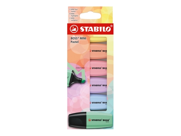 Een Markeerstift STABILO BOSS mini pastel assorti 6 stuks koop je bij MV Kantoortechniek B.V.