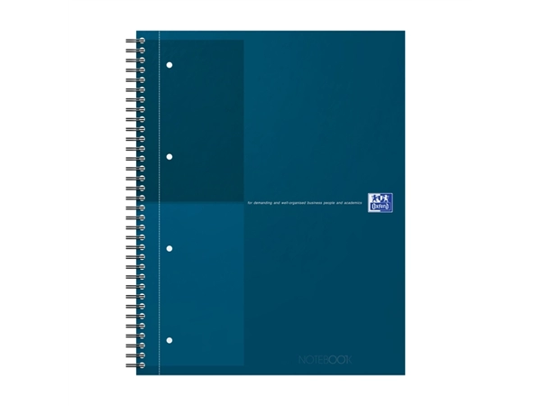 Een Spiraalblok Oxford International Notebook A4+ lijn petrol blauw koop je bij Unimark Office B.V.