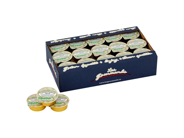 Een Sandwich spread Les Gourmands vega 45x25 gram cupjes koop je bij Holzem Kantoorefficiency