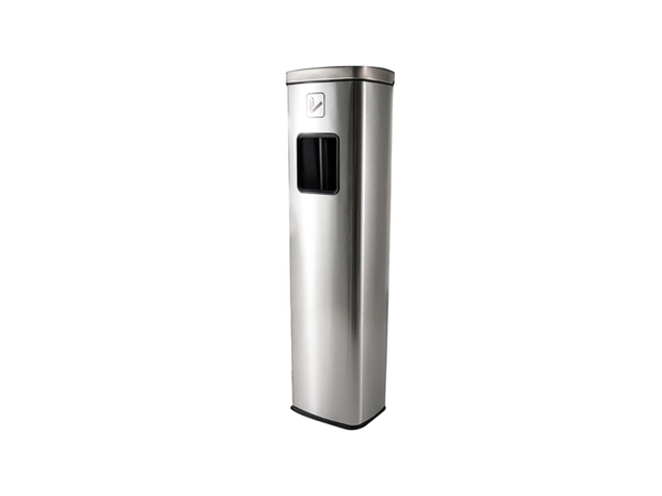 Een Afvalbak met asbak BRASQ 20 liter AT400 rvs koop je bij Alles voor uw kantoor
