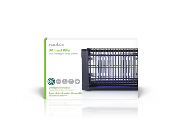 Een Insectenlamp Nedis electrisch 2x8watt 50M2 zwart koop je bij Technipa Kantoorefficiency