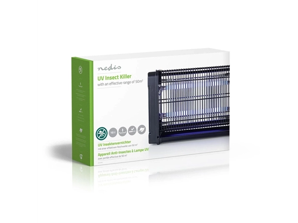 Een Insectenlamp Nedis electrisch 2x8watt 50M2 zwart koop je bij Technipa Kantoorefficiency