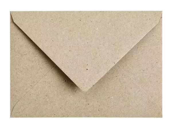 Een Envelop Papicolor C6 114x162mm kraft grijs koop je bij NiceSupplies.nl