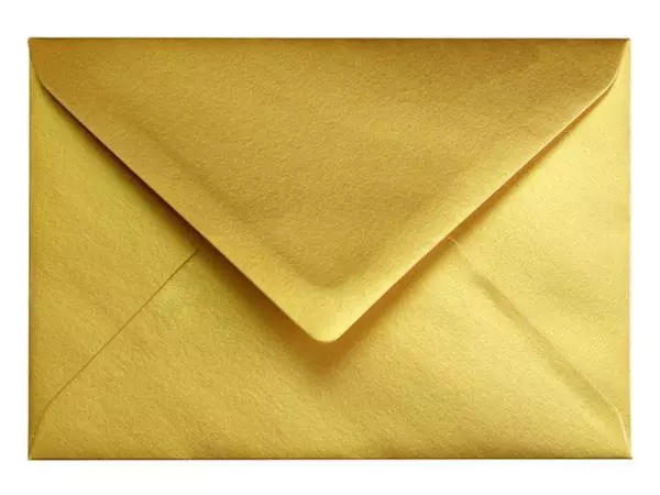 Een Envelop Papicolor C6 114x162mm metallic goud pak à 6 stuks koop je bij NiceSupplies.nl