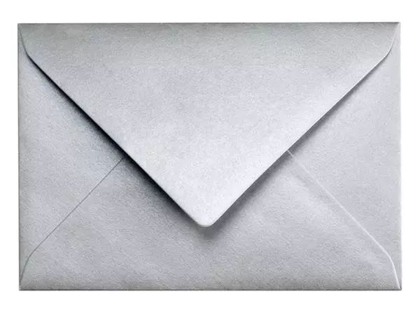 Een Envelop Papicolor C6 114x162mm metallic zilver pak à 6 stuks koop je bij NiceSupplies.nl