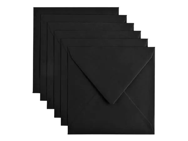 Een Envelop Papicolor 140x140mm ravenzwart koop je bij Totaal Kantoor Goeree