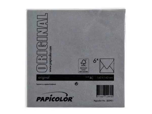 Een Envelop Papicolor 140x140mm ravenzwart pak à 6 stuks koop je bij NiceSupplies.nl