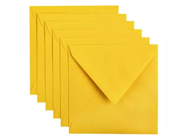 Een Envelop Papicolor 140x140mm dottergeel koop je bij EconOffice