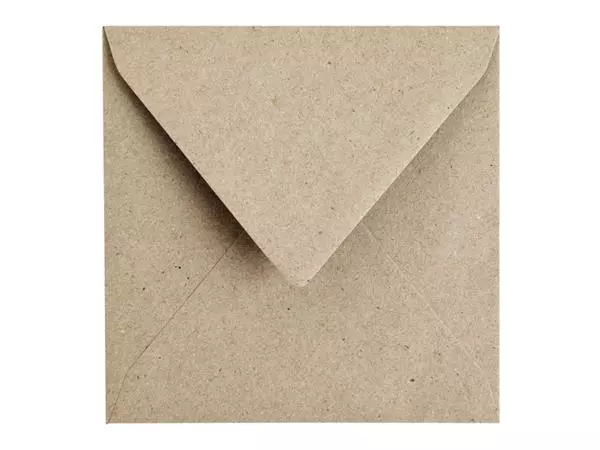 Een Envelop Papicolor 140x140mm kraft grijs pak à 6 stuks koop je bij NiceSupplies.nl