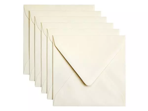 Een Envelop Papicolor 140x140mm metallic ivoor koop je bij EconOffice