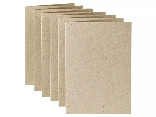 Een Correspondentiekaart Papicolor dubbel 105x148mm kraft grijs pak à 6 stuks koop je bij NiceSupplies.nl