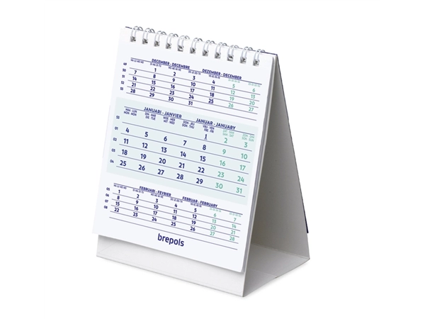 3-Maandsbureaukalender 2025 Brepols 10.5x13cm