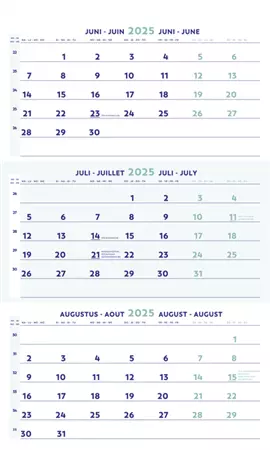 Een Calendrier 3 mois 2025 Brepols 30x60cm koop je bij QuickOffice BV