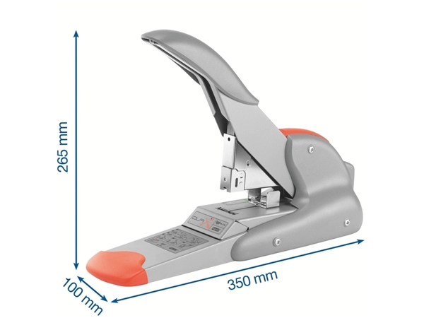 Een Nietmachine Rapid Supreme duax heavy duty 170 vel zilver/oranje koop je bij NiceSupplies.nl