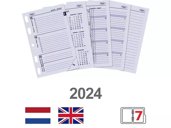 Een Agendavulling 2025 Kalpa Mini 7dagen/2pagina's koop je bij MV Kantoortechniek B.V.