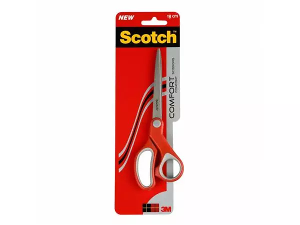 Schaar Scotch 20cm comfort rood blister