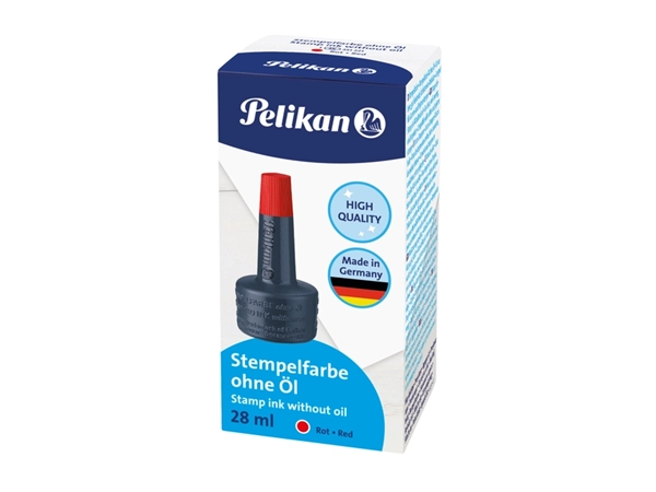 Een Stempelinkt Pelikan flacon 28ml rood koop je bij Unimark Office B.V.