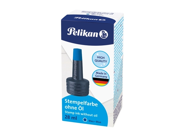 Een Stempelinkt Pelikan flacon 28ml blauw koop je bij EconOffice