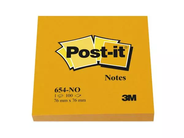 Een MEMOBLOK POST-IT 654 76X76MM ORANJE koop je bij Kantoorvakhandel van der Heijde