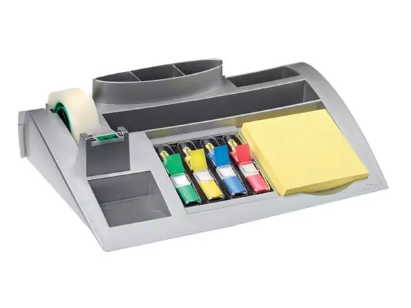 Een Bureau organiser Post-it C50 zilvergrijs incl inhoud koop je bij Buro De Peuter