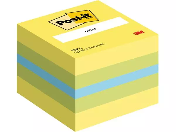 Een Memoblok Post-it 2051 51x51mm kubus lemon koop je bij De Angelot