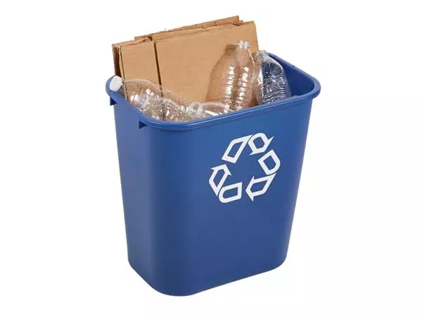 Een PAPIERBAK RUBBERMAID RECYCLING MEDIUM 26L BLAUW koop je bij Kantoorvakhandel van der Heijde