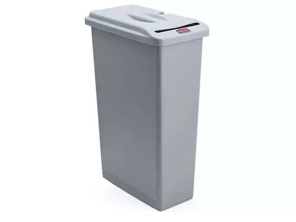 Een Afvalbak Rubbermaid Slim Jim vertrouwelijke documenten 87 liter grijs koop je bij Totaal Kantoor Goeree