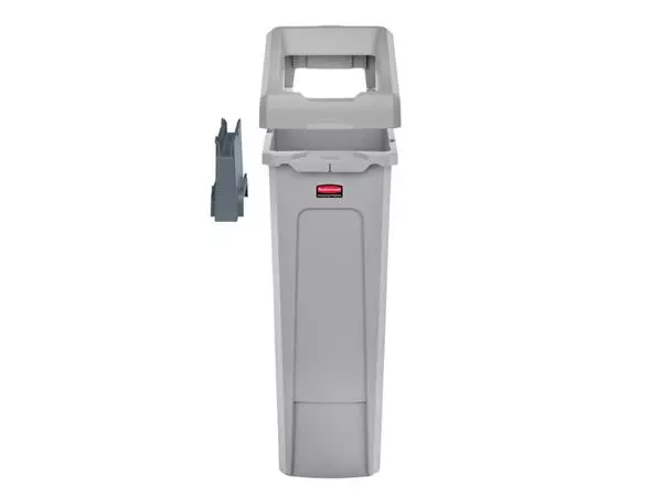 Buy your Afvalbak Rubbermaid Slim Jim Recyclestation starterset 87L grijs at QuickOffice BV