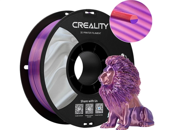 Buy your 3D Filament Creality PLA 1.75mm Silk Roze Paars 1kg at QuickOffice BV