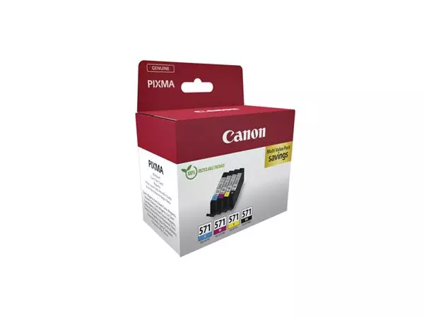 Een Inktcartridge Canon CLI-571 zwart + 3 kleuren koop je bij KantoorProfi België BV