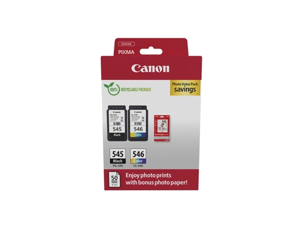 Een Inktcartridge Canon PG-545 + CL-546 zwart + kleur koop je bij Kantoorvakhandel van der Heijde