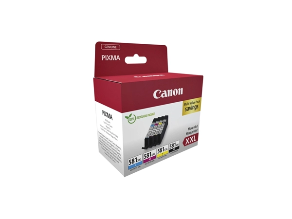 Een Inktcartridge Canon CLI-581XXL zwart + 3 kleuren koop je bij EconOffice