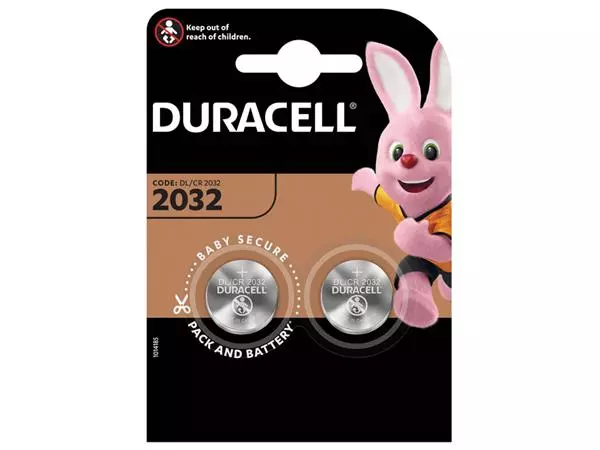 Een Batterij Duracell knoopcel 2xCR2032 lithium Ø20mm 3V-180mAh koop je bij KantoorProfi België BV
