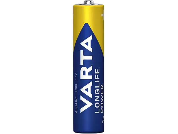 Een Batterij Varta Longlife Power 4xAAA koop je bij Kantoorvakhandel van der Heijde