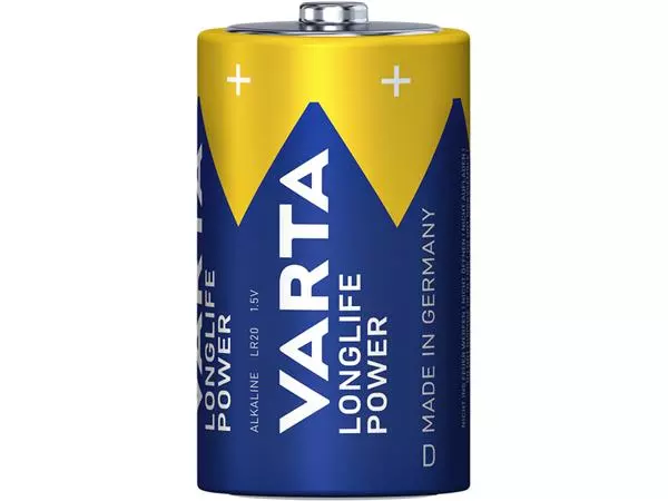 Een Batterij Varta Longlife Power 2xD koop je bij NiceSupplies.nl