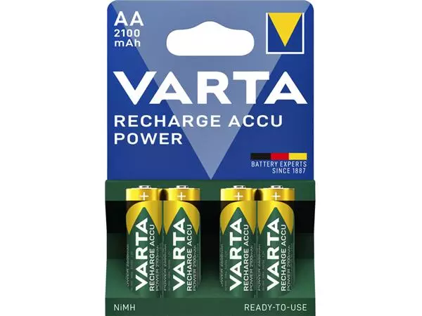 Een Batterij oplaadbaar Varta 4xAA 2100mAh ready2use koop je bij L&N Partners voor Partners B.V.
