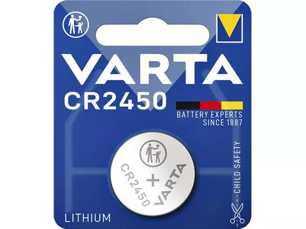 Een Batterij Varta knoopcel CR2450 lithium blister à 1stuk koop je bij L&N Partners voor Partners B.V.